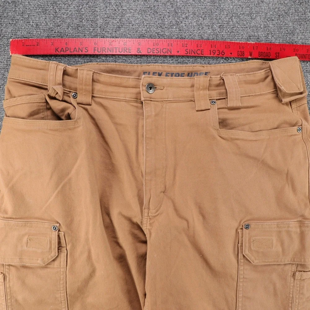 Duluth Trading Co Flex Fire Hose Mens Work Cargo Pants Brown 40x36
